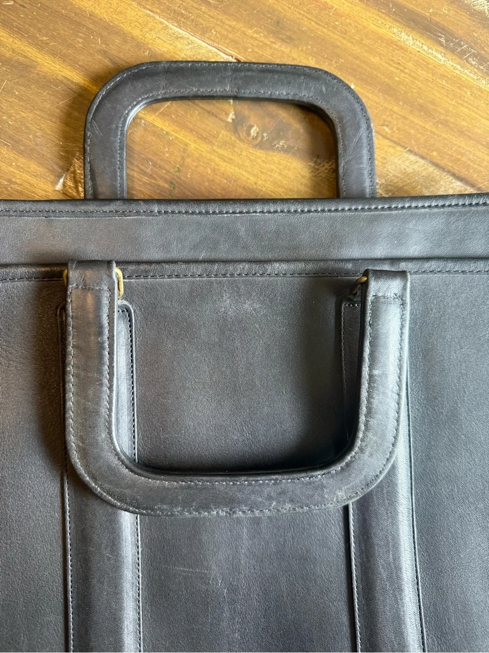 Coach Black Leather Briefcase